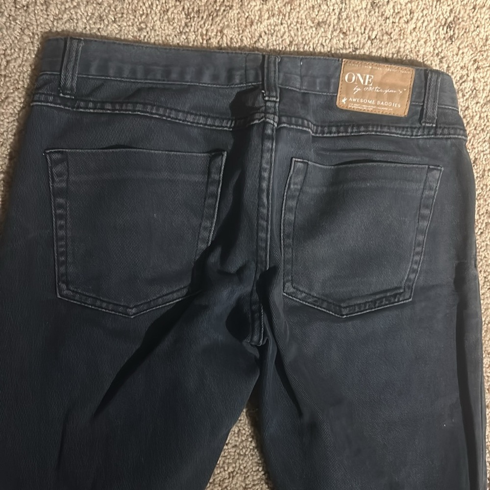 One Teaspoon One Awesome Baggies destroyed faded black denim jeans - Picture 7 of 8